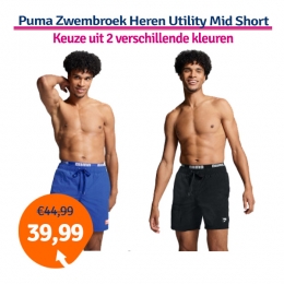 PumaZwembroekHerenUtilityMidShortsZwart-XL