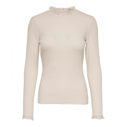 OnlyLeslieLongSleeveLaceMixTop