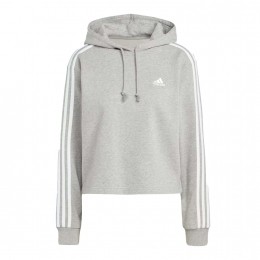 AdidasEssential3-stripesFrenchTerryCropHoodie