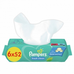 Pampers-FreshClean-Billendoekjes-312doekjes-6x52