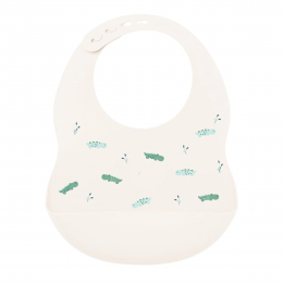 Nattou-Slabbetje-Siliconen-Krokodil-Wit