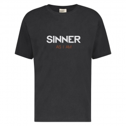 T-shirtSinnerAsIAm-Zwart