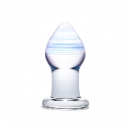 GlasAmethystRainGlazenButtPlug