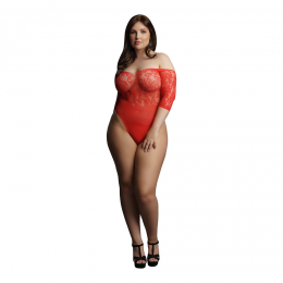 LeDsirKantenKokerjurkRoodPlusSize