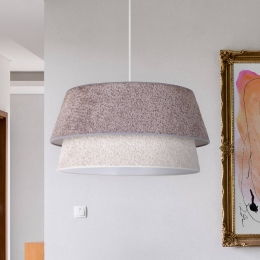 EulunaHanglampBoucle50cmgrijsecru