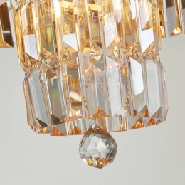 SearchlightEmpireplafondlampmessing4-lampskristalglasIP44
