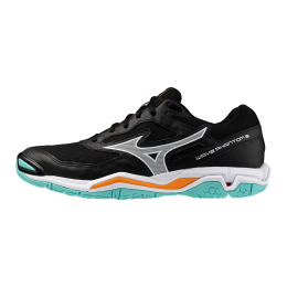 MizunoWAVEPHANTOM3HandbalschoenenZwartTangeloIceGroenDamesHerenMaat38
