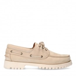 Beigenubuckbootschoenen