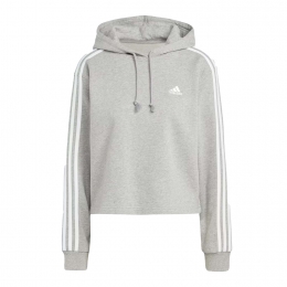 AdidasEssential3-stripesFrenchTerryCropHoodie