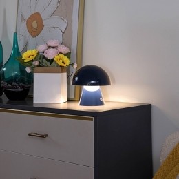 LindbyLEDoplaadbaretafellampNevijoblauw18cmUSBdimmer