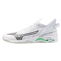 MizunoWAVEMIRAGE5HandbalschoenenWitZwartFrozenEmeraldDamesHerenMaat425