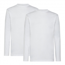 AlanRedLongsleeveT-shirtVirginia2PackRondeHalsWhiteM