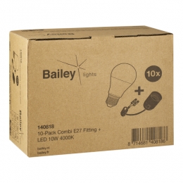 Bailey14081810-PackCombiLEDLampKroonsteen-E27Fitting-10W-935Lm