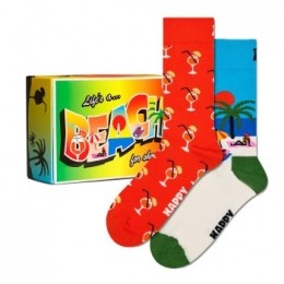 Happysocks2stuksBeachLifeGiftSetActie