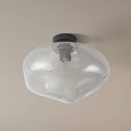 LindbyplafondlampLeliarookgrijsglas35cm