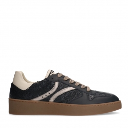 Zwartelerensneakers
