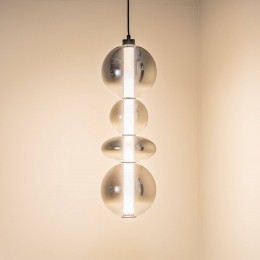 Eko-LightLEDhanglampDaphneglasgrijs-transparanthoogte62cm