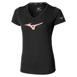 MizunoCoreRunbirdTeeZwartMauveDamesMaatXL