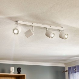 LuminexPlafondspotModovanroestvrijstaalwit4-lamps