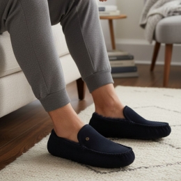 WarmbatEarlwoodPantoffelsblauwSuede