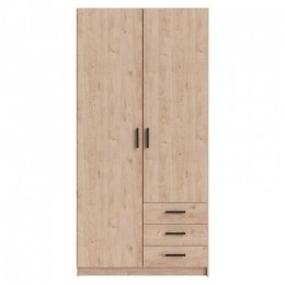KledingkastSprint2-deurs-eikenkleur-200x985x50cm-LeenBakker
