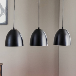 EMIBIGLIGHTINGHanglampLenox3-lampszwartgoud