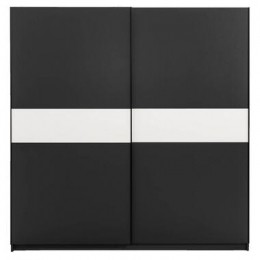 SchuifdeurkastGenua-antracietwit-204x200x60cm-LeenBakker