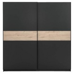 SchuifdeurkastGenua-antracieteikenkleur-204x200x60cm-LeenBakker