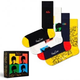 Happysocks4stuksTheBeatlesGiftBoxActie