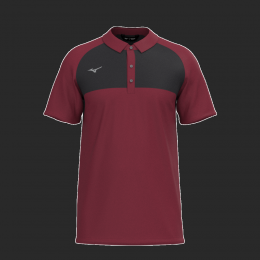 MizunoContrastPoloBurgundyHerenMaatL