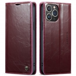 CaseMe-TelefoonhoesjegeschiktvoorAppleiPhone14Pro-FlipWalletCase-Rood