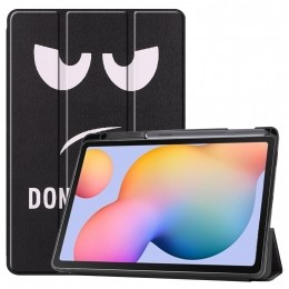 SamsungGalaxyTabS6Litehoes-Tri-FoldBookCasemetStylusPenhouder-DontTouchMe