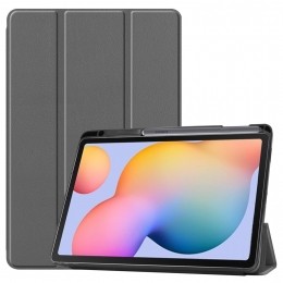 SamsungGalaxyTabS6Litehoes-Tri-FoldBookCasemetStylusPenhouder-Grijs