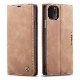 CaseMe-HoesjegeschiktvooriPhone11Pro-WalletBookCase-Magneetsluiting-LichtBruin