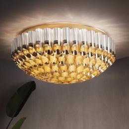SlampOdeonCeilingplafondlampgoud102cm