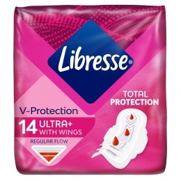 16xLibresseUltraRegularMaandverbandmetVleugels14stuks