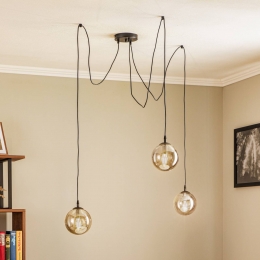 EMIBIGLIGHTINGHanglampGlassy3-lampsdecentraleglasgrafiet