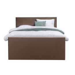 BoxspringmetvoetbordLivegaal-bruin-160x200cm-rondepoot-LeenBakker