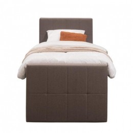 BoxspringmetvoetbordLivgeblokt-donkerbruin-90x200cm-vierkantepoot-LeenBakker
