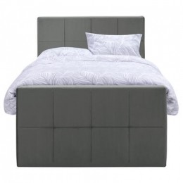 BoxspringmetvoetbordLivgeblokt-grijs-120x200cm-slankepoot-LeenBakker