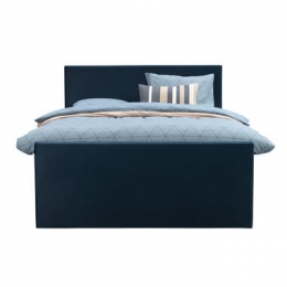 BoxspringmetvoetbordLivegaal-blauw-140x200cm-vierkantepoot-LeenBakker