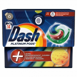 4xDashWascapsulesPlatinumPodsKleur14stuks