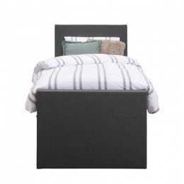 BoxspringmetvoetbordLivegaal-antraciet-90x200cm-rondepoot-LeenBakker