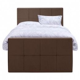 BoxspringmetvoetbordLivgeblokt-bruin-120x200cm-slankepoot-LeenBakker