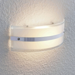 LindbyGlazenwandlampZinkametLED26cm