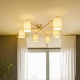LindbyPellinoraplafondlampnikkelkleurwit