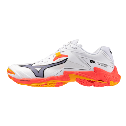 MizunoWAVELIGHTNINGZ8VolleybalschoenenWitFieryCoral2CitrusDamesHerenMaat44