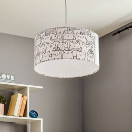 MacoDesignHanglampCatsbedruktmeteenkattenmotief