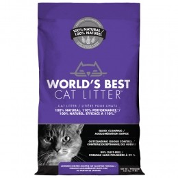 3xWorldsBestCatLitterKattenbakvullingLavender635kg