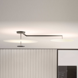 VibiaFlatLEDplafondlamp3-lamps55cmwit